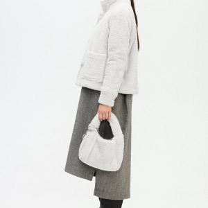 Gray Sherpa Short Jacket Grey Soft