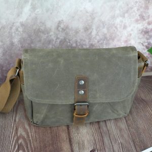 Waxed Canvas Camera Bag Photographers Waterproof DSLR Mirrorless